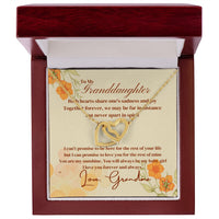 Load image into Gallery viewer, To My Granddaughter - Interlocking hearts necklace (yellow and white gold variants)
